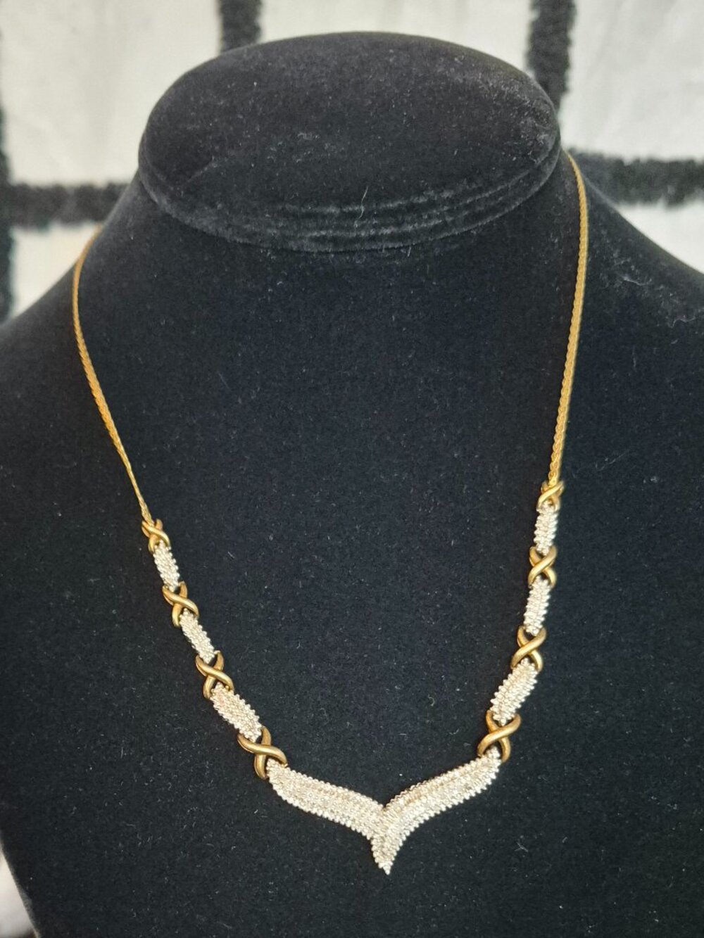 SUN 14k Gold Over 925 Sterling Silver Genuine Diamond Necklace